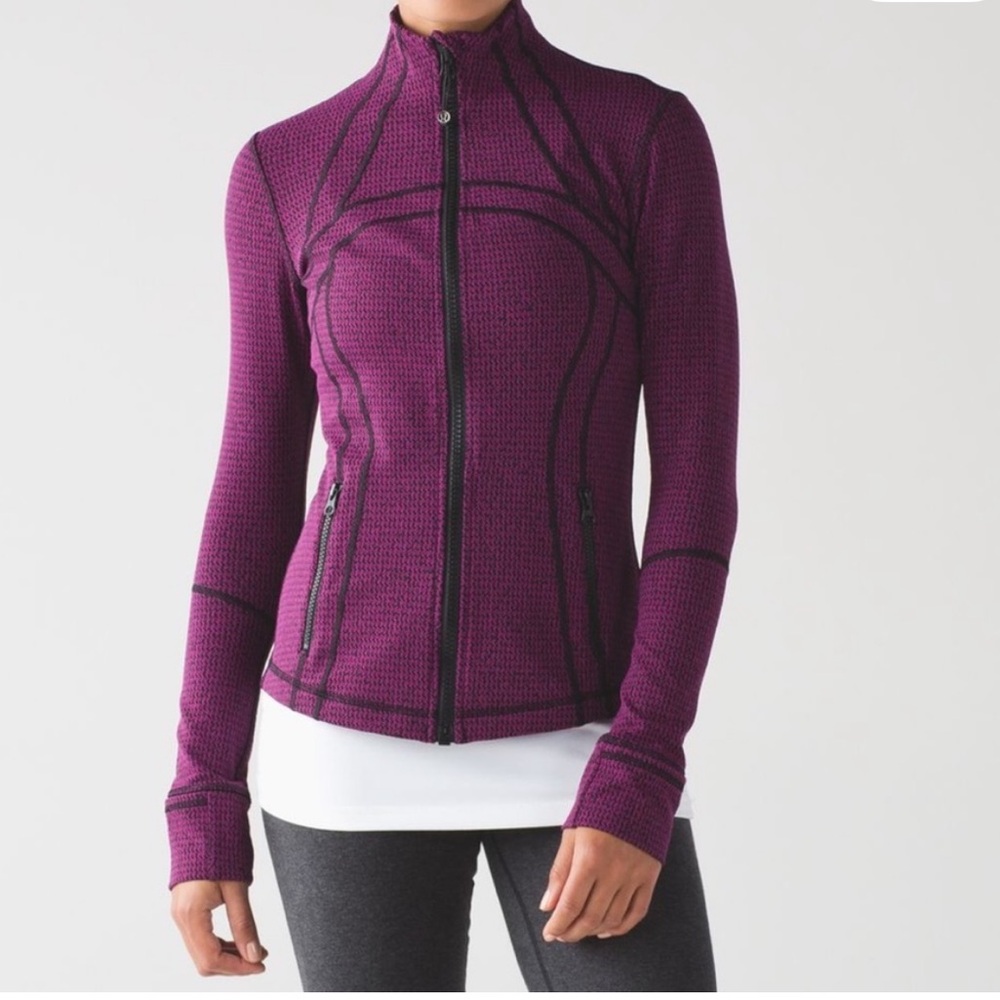 Lululemon Jacket Define Teeny Tooth Athleisure Yoga Minimalist Deep Fuchsia 10
